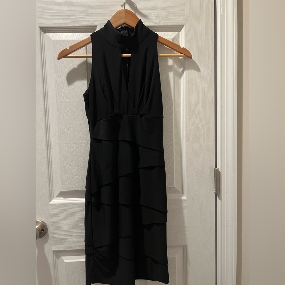 White House Black Market Black Sleeveless Cocktail Dress
